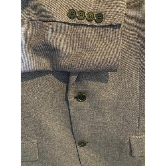 Turnbury Silk Wool Blazer Mens 41R Gray Sport Coat Tailored Jacket - Picture 3 of 6